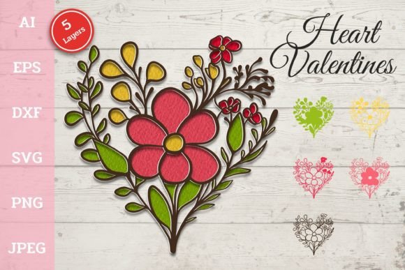 3D Floral Heart: A Versatile and Charming Addition to Your Creative Toolkit