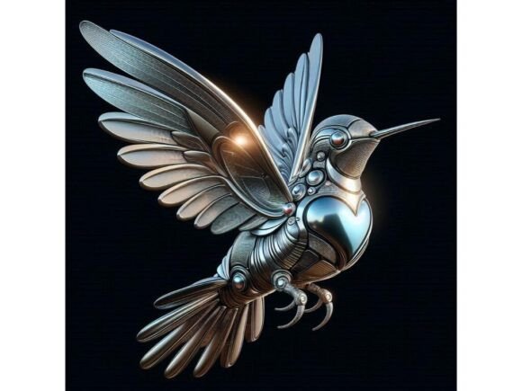 A Futuristic 3D Hummingbird Made of Meta: A Versatile Tool for Creative Projects