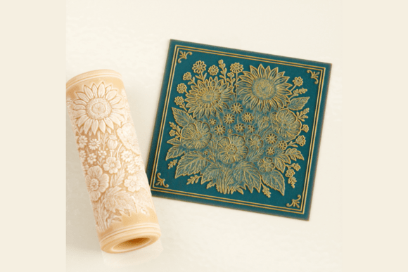 Discover the Versatile Sunflower and Floral Mix Texture Roller STL for Polymer Crafts