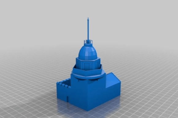 Discovering the Maiden Tower at Bosphorus: A 3D Printable Model