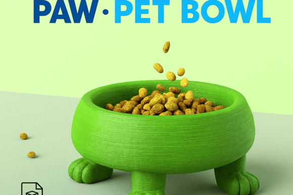 Elevate Your Pet's Mealtime with the Stylish Pet Paw Bowl
