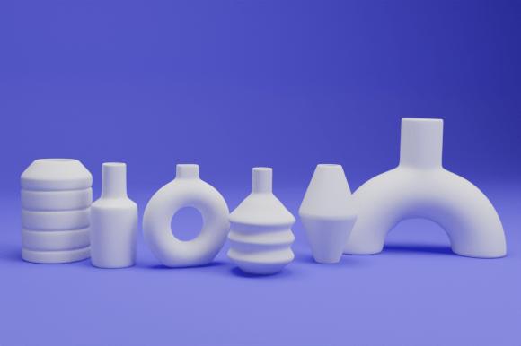 Elevate Your Space with a Set of Minimalist 3D Printing Vases