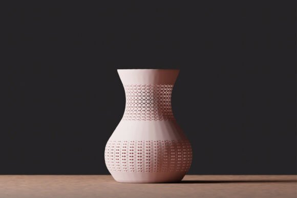 Enhance Your Decor with a 3D STL Lace Cutout Vase