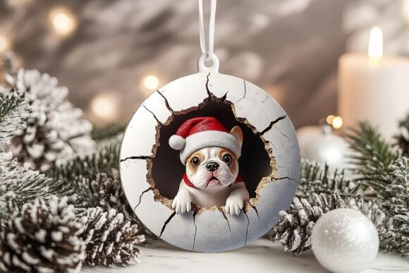 Enhance Your Xmas Decor with 3D French Bulldog PNG