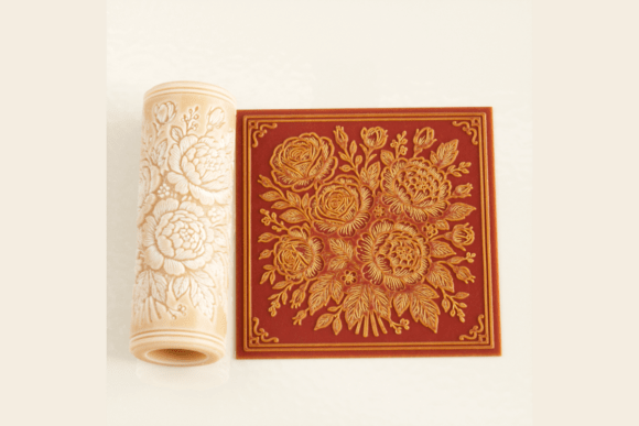 Floral Mix Texture Roller for Creative Projects