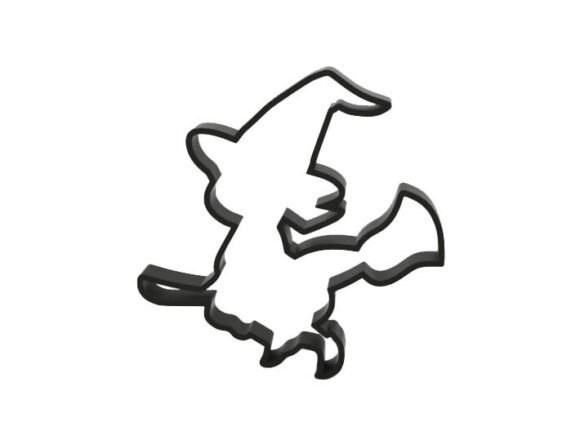 Get Spooky with the Halloween Witch Cookie Cutter STL: A 3D Model for Easy 3D Printing