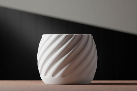 Stylish 3D Printable Twist Jar for Modern Decor