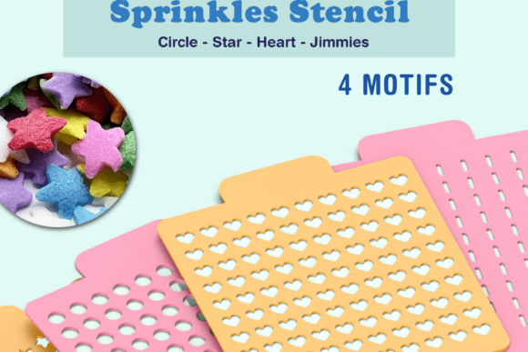 Transform Your Baking with the 3D Sprinkles Stencil Set