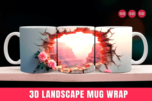 Transform Your Mug with 3D Landscape Sublimation