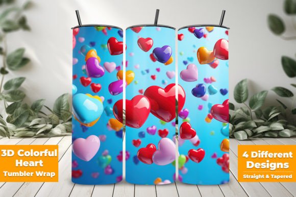 Transform Your Tumblers with 3D Colorful Hearts and Easter Rabbit Designs