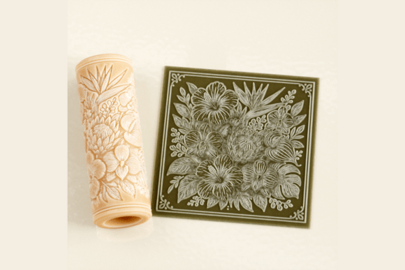 Tropical Hibiscus Mix Texture Roller STL: A Versatile Tool for Creative Projects