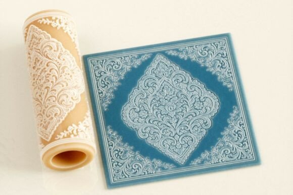 Unleash Your Creativity with the Baroque Floral Scroll Tile Embossing Rolling Pin
